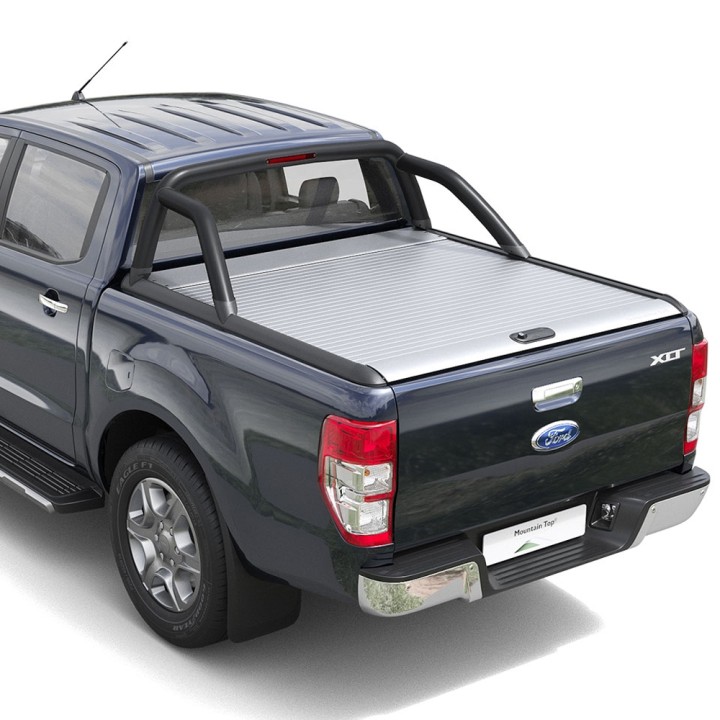 Rollbar Inox, Mountain Top, Culoare Negru, Ford Ranger Limited Wildtrak XLT XL Wolftrak Thunder Stormtrak Cabină Dublă 2012 - 20