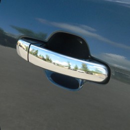 Ornamente Mânere Uși, Trux Oțel, Culoare Inox, Ford Ranger Cabină Dublă 2012 - 2016 - EDK.ro