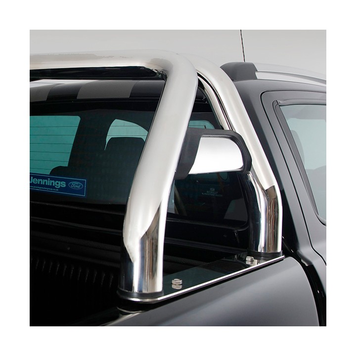 Stainless Steel Rollbar, Trux Single Hoop, Silver Color, Ford Ranger Limited Wildtrak XLT XL Wolftrak Thunder Stormtrak Double C