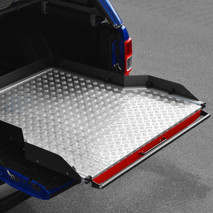 Sliding Bed Tray, ProTop Full-Width - Alloy, Ford Ranger Double Cab 2012 - 2019 - EDK.ro