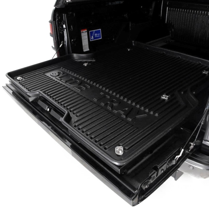 Sliding Bed Tray, Trux, Color Black, Ford Ranger Limited / Stormtrak / Thunder / Wildtrak / Wolftrak / XL / XLT Double Cab 2012 - 2019 - EDK.ro