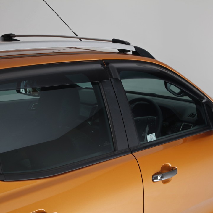 Wind Deflectors Set of 4, Trux, Color Dark Smoke, Ford Ranger Double Cab 2012 - 2019 - EDK.ro