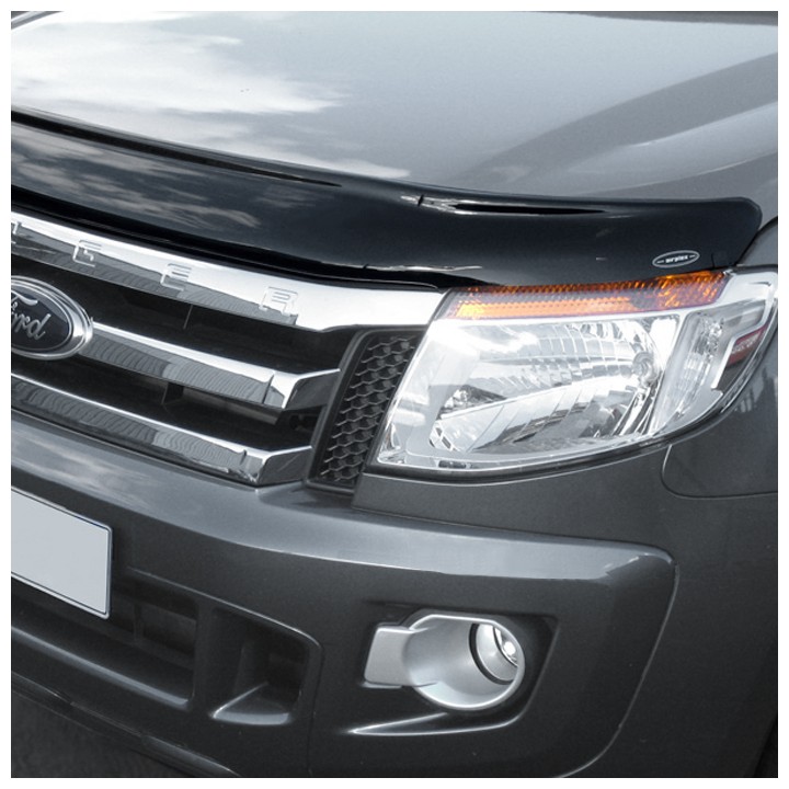 Bonnet Protector, Trux, Color Dark Smoke, Ford Ranger Limited / Stormtrak / Thunder / Wildtrak / Wolftrak / XL / XLT 2012 - 2016 - EDK.ro