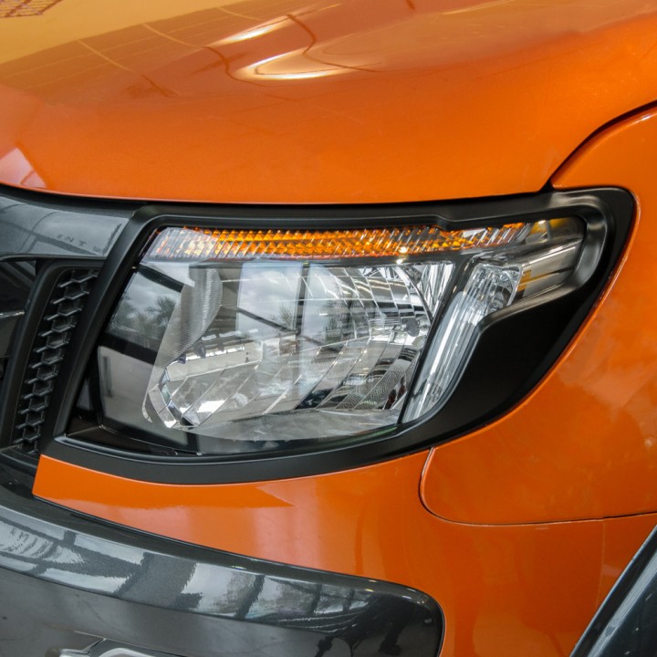 Headlight Covers, Trux, Color Black, Ford Ranger Double Cab / Extra Cab 2012 - 2016 - EDK.ro