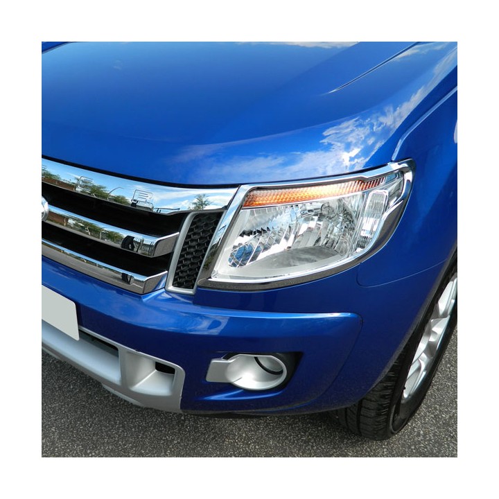 Capace Faruri, Trux, Culoare Crom, Ford Ranger Limited / Stormtrak / Thunder / Wildtrak / Wolftrak / XL / XLT Cabină Dublă / Cabină Extra 2012 - 2016 - EDK.ro
