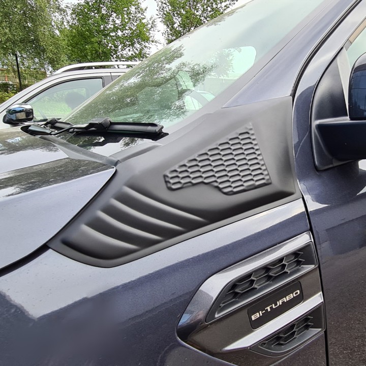 Ornamente Stâlpi Uși, Trux Pereche de, Culoare Negru Mat, Ford Ranger Cabină Dublă 2012 - 2022 - EDK.ro