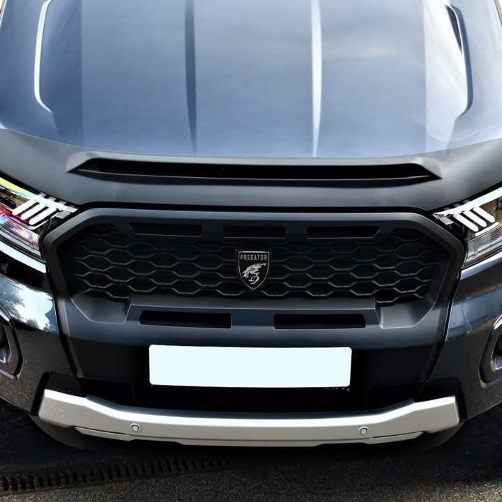 Bonnet Armour, Trux, Color Matt Black, Ford Ranger Double Cab / Extra Cab 2016 - 2022 - EDK.ro