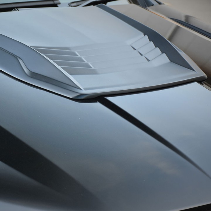 Bonnet Scoop, Trux, Color Matt Black, Ford Ranger Limited / Stormtrak / Thunder / Wildtrak / Wolftrak / XL / XLT Double Cab / Extra Cab 2016 - 2022 - EDK.ro