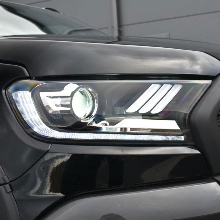 Faruri LED, Predator LHD Mustang Stil HID, Ford Ranger Cabină Dublă / Cabină Extra 2016 - 2022 - EDK.ro