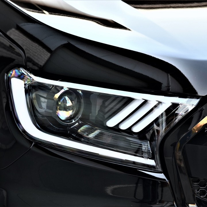 Faruri LED, Predator Mustang Stil - Entry Level Spec, Ford Ranger Cabină Dublă / Cabină Extra 2016 - 2022 - EDK.ro