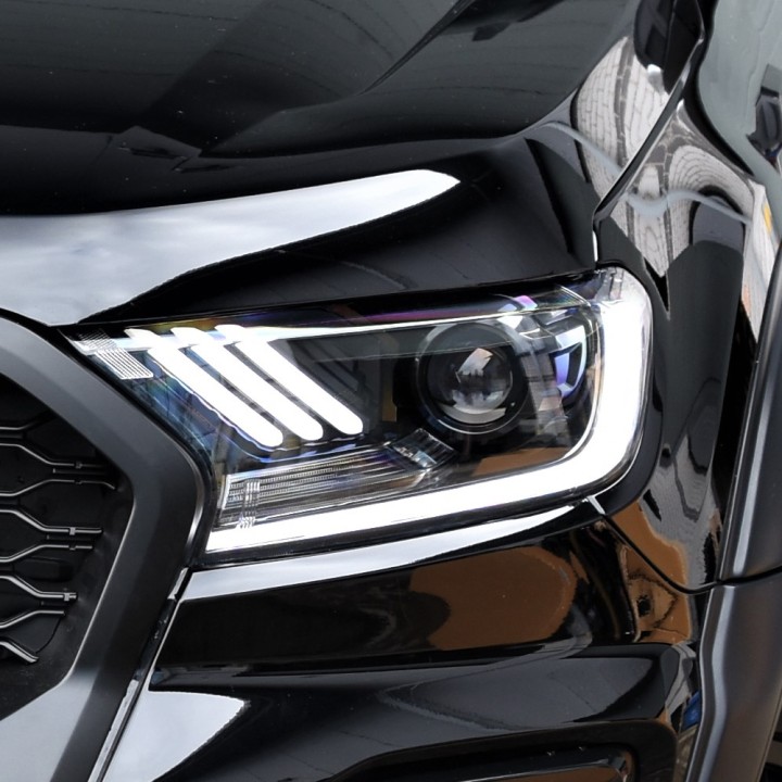 LED Headlights, Predator Mustang Style - Entry Level Spec, Ford Ranger Double Cab / Extra Cab 2016 - 2022 - EDK.ro