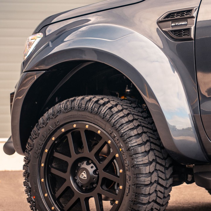 Extension, Predator 6 Inch Ultra-Wide Wheel Arch S, Color Gloss Primer, Ford Ranger Stormtrak / Wildtrak / Wolftrak Double Cab 2016 - 2022 - EDK.ro