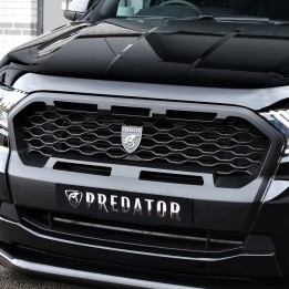 Front Grille, Predator Mesh, Color Gloss Black, Ford Ranger Limited / Wildtrak Double Cab / Extra Cab 2016 - 2019 - EDK.ro