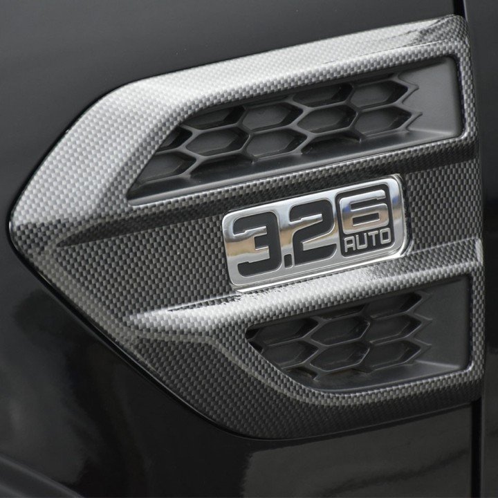 Badge Cover, Trux, Color Carbon, Ford Ranger Limited / Wildtrak Double Cab / Extra Cab 2016 - 2019 - EDK.ro