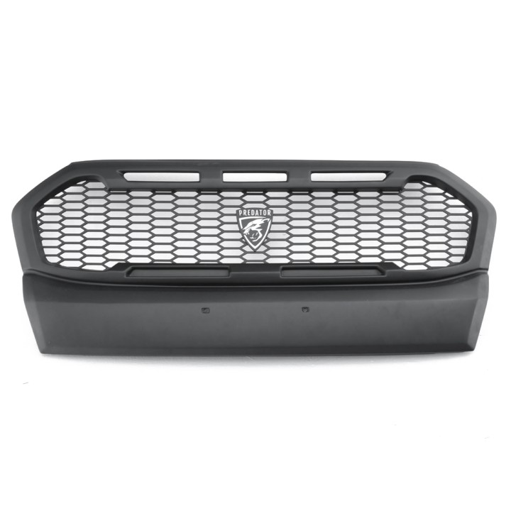Front Grille, Predator Raptor Style Mesh, Color Matt Black, Ford Ranger Double Cab / Extra Cab 2016 - 2019 - EDK.ro