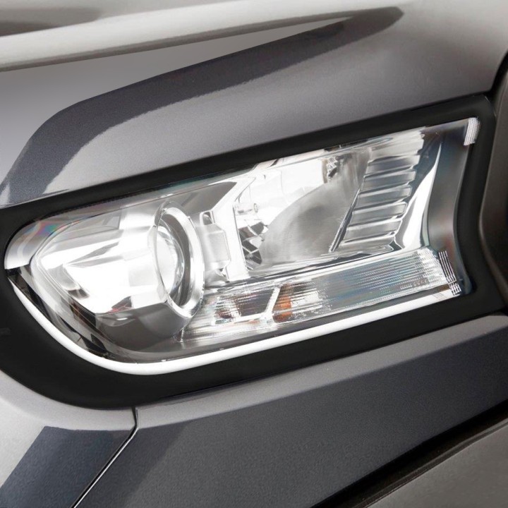Headlight Covers, Trux, Color Matt Black, Ford Ranger Limited / Stormtrak / Thunder / Wildtrak / Wolftrak / XL / XLT Double Cab / Extra Cab 2016 - 2019 - EDK.ro