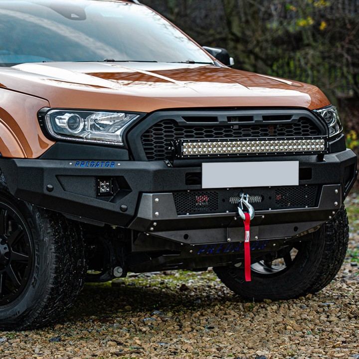 Bară Față cu Suport Troliu, Predator Față, Ford Ranger Cabină Dublă / Cabină Extra 2016 - 2019 - EDK.ro