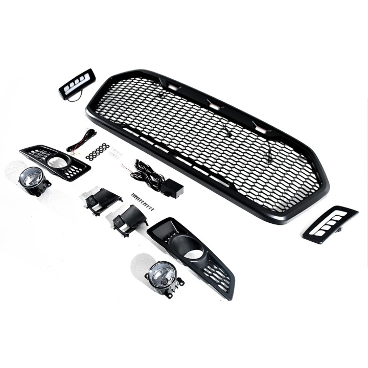 Grilă Față, Predator Grizzly Stil Bumper Styling Kit, Ford Ranger Wildtrak Cabină Dublă 2016 - 2019 - EDK.ro