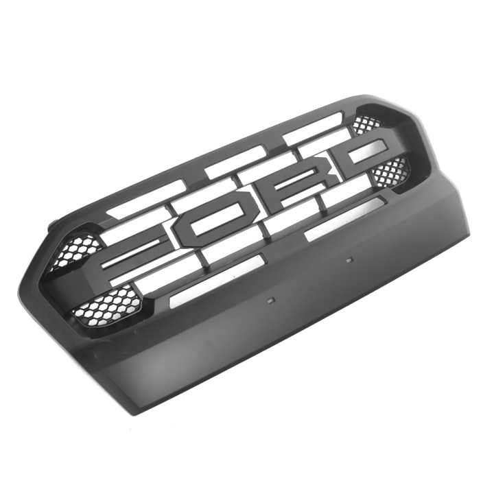 Grilă Față, Predator Raptor Stil Față, Culoare Negru Mat, Ford Ranger Wildtrak Cabină Dublă 2016 - 2019 - EDK.ro