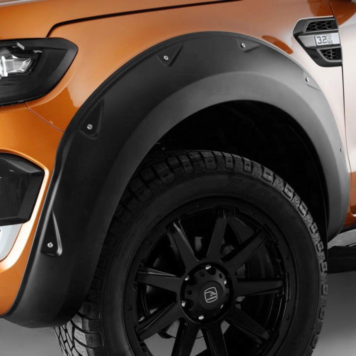 Fender Flares, Trux 9 Inch X-Treme, Color Matt Black, Ford Ranger Double Cab 2016 - 2019 - EDK.ro