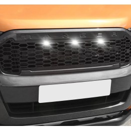 Grilă Față, Trux Cobra Insert cu LEDs, Culoare Negru Mat, Ford Ranger Cabină Dublă 2016 - 2019 - EDK.ro
