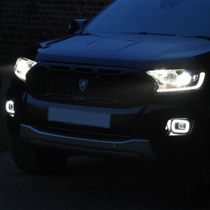 Daytime Running Lights, Predator Front Bumper, Ford Ranger Double Cab 2019 - 2022 - EDK.ro