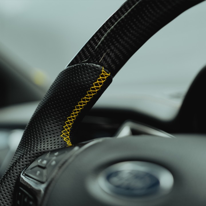 Volan, Predator Fibre, Culoare Carbon, Ford Ranger Cabină Dublă 2019 - 2022 - EDK.ro