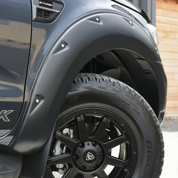 Fender Flares, Trux XL/XLT/Limited 9 Inch X-Treme, Color Matt Black, Ford Ranger Double Cab 2019 - 2022 - EDK.ro