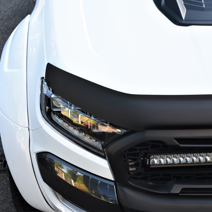 Deflector Capotă, Trux, Culoare Negru Mat, Ford Ranger Cabină Dublă / Cabină Extra 2019 - 2022 - EDK.ro
