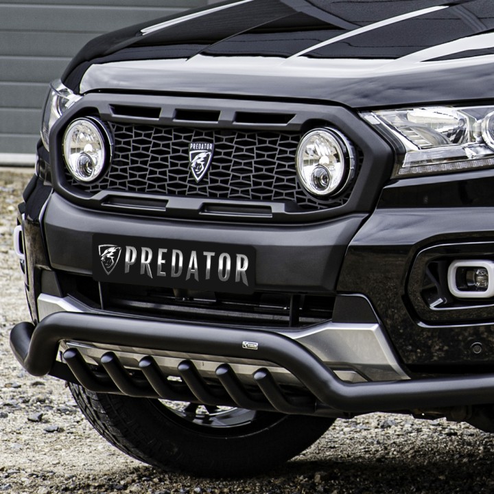 Grilă Față, Predator IPF LED Driving Lights, Culoare Negru Mat, Ford Ranger Limited / Wildtrak Cabină Dublă / Cabină Extra 2019 