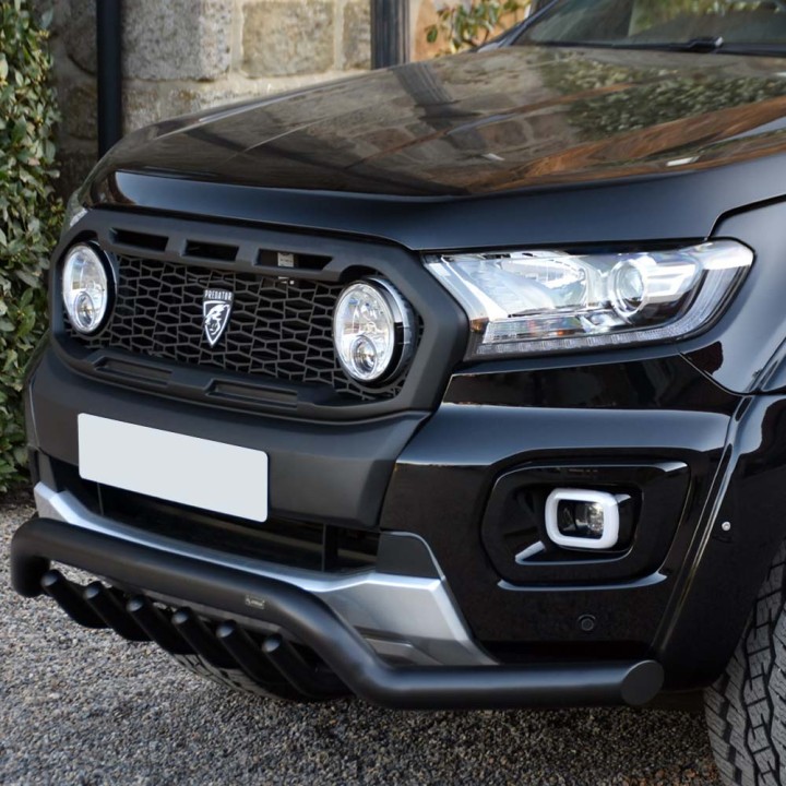Front Grille, Predator IPF LED Driving Lights, Color Grey, Ford Ranger Limited / Wildtrak Double Cab / Extra Cab 2019 - 2022 - E