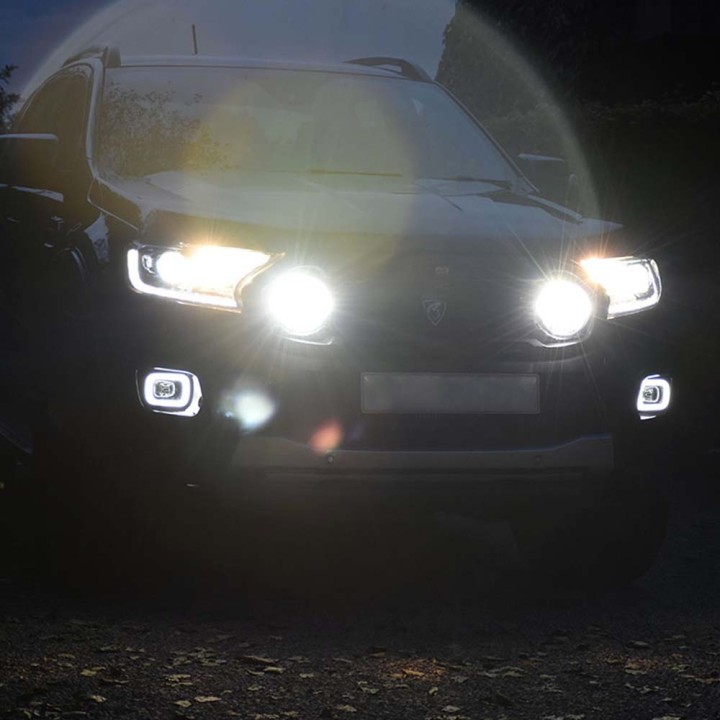 Front Grille, Predator IPF LED Driving Lights, Color Grey, Ford Ranger Limited / Wildtrak Double Cab / Extra Cab 2019 - 2022 - E