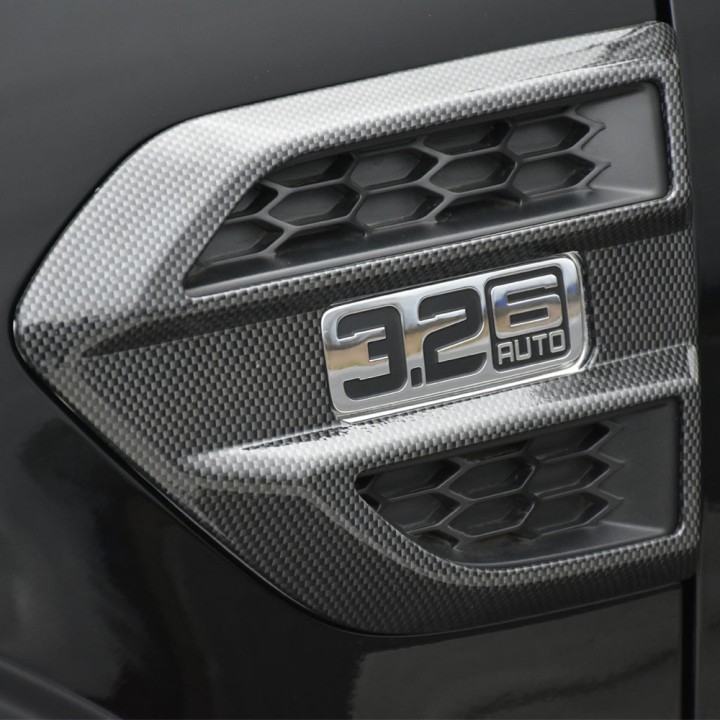 Badge Cover, Trux, Color Carbon, Ford Ranger Limited / Wildtrak Double Cab / Extra Cab 2019 - 2022 - EDK.ro