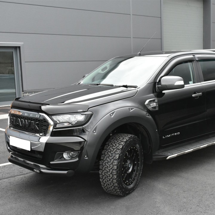 Badge Cover, Trux, Color Carbon, Ford Ranger Limited / Wildtrak Double Cab / Extra Cab 2019 - 2022 - EDK.ro