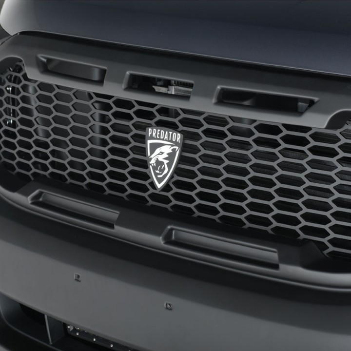 Grilă Față, Predator Raptor Stil Plasă, Culoare Negru Mat, Ford Ranger Wildtrak Cabină Dublă / Cabină Extra 2019 - 2022 - EDK.ro