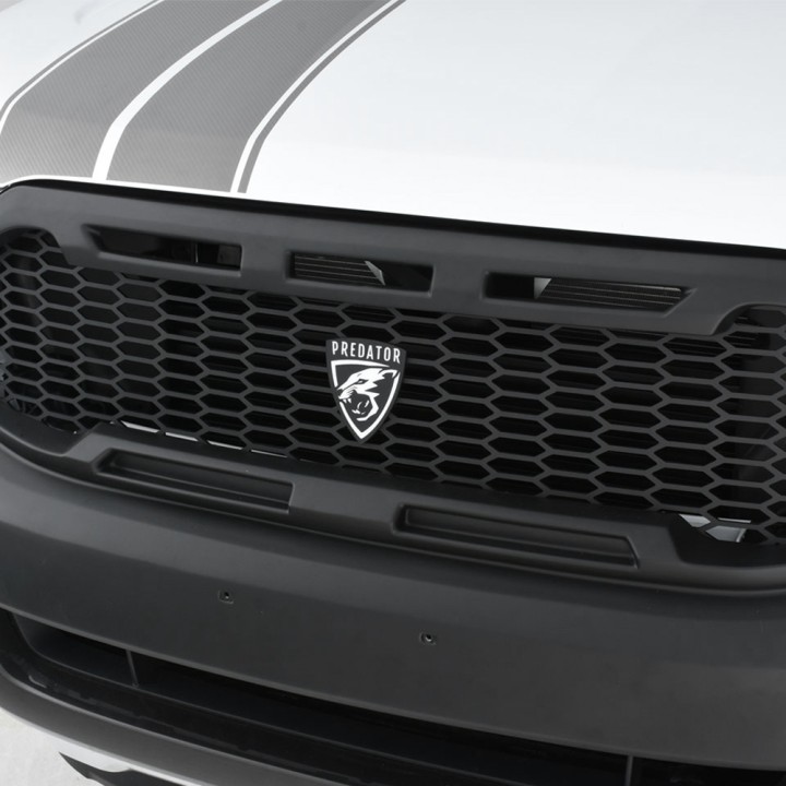 Grilă Față, Predator Raptor Stil Plasă, Culoare Negru Mat, Ford Ranger Wildtrak Cabină Dublă / Cabină Extra 2019 - 2022 - EDK.ro