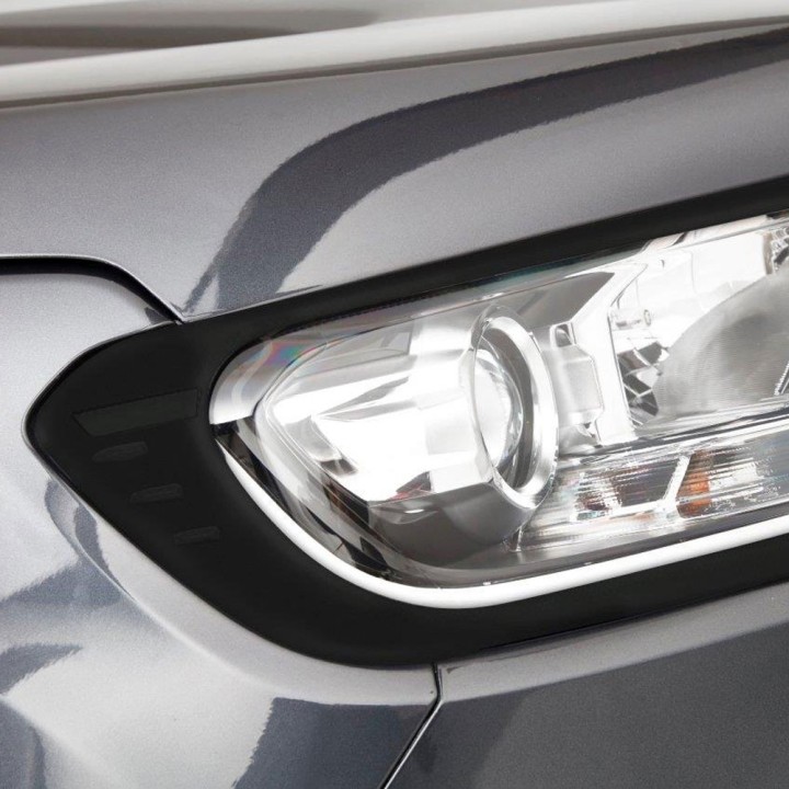 Headlight Covers, Trux, Color Matt Black, Ford Ranger Limited / Stormtrak / Thunder / Wildtrak / Wolftrak / XL / XLT Double Cab / Extra Cab 2019 - 2022 - EDK.ro