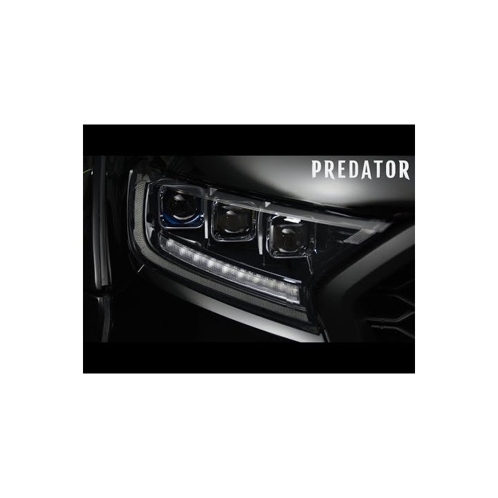 LED Headlights, Predator LHD Tri-Projector, Ford Ranger Double Cab / Extra Cab 2019 - 2022 - EDK.ro