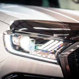 LED Headlights, Predator RHD Mustang Style HID, Ford Ranger Double Cab / Extra Cab 2019 - 2022 - EDK.ro