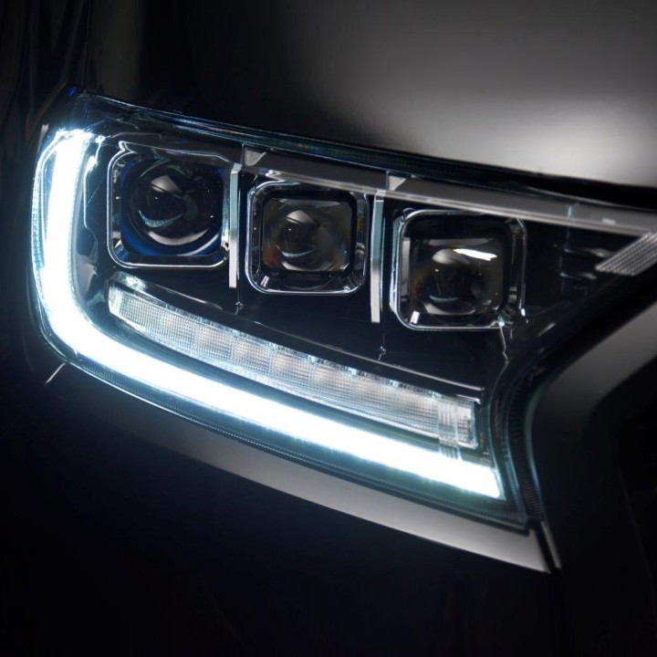 Faruri LED, Predator RHD Tri-Projector, Ford Ranger Cabină Dublă / Cabină Extra 2019 - 2022 - EDK.ro