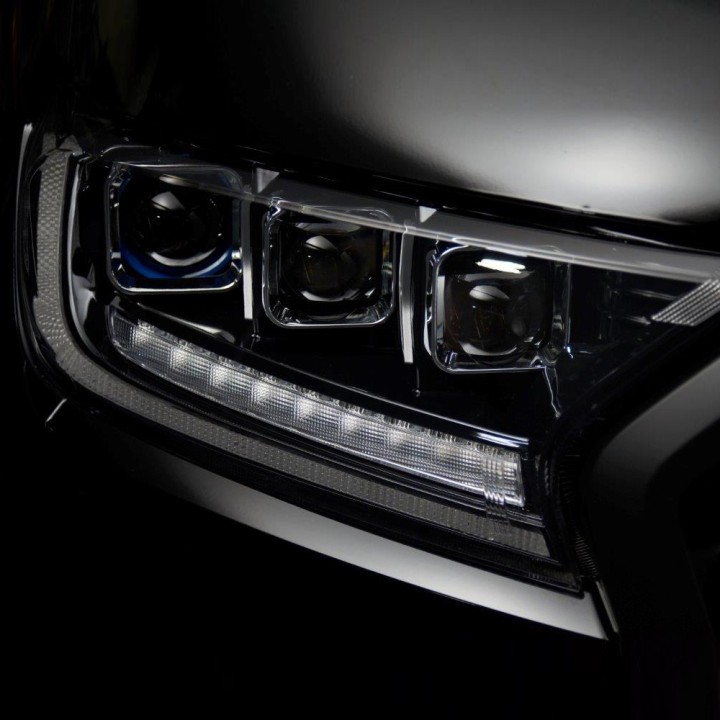 LED Headlights, Predator RHD Tri-Projector, Ford Ranger Double Cab / Extra Cab 2019 - 2022 - EDK.ro