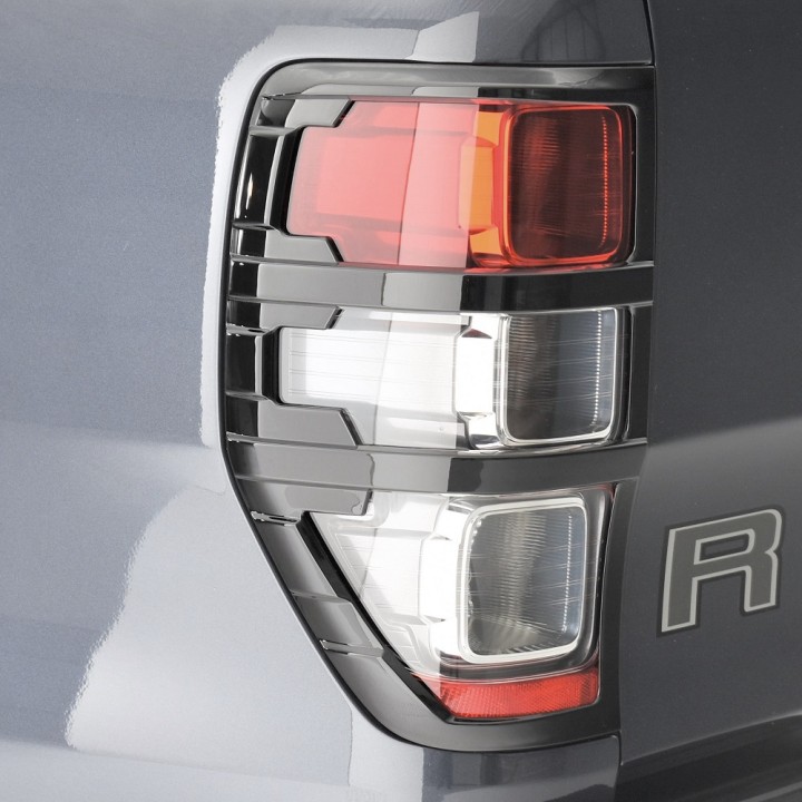Rear Light Covers, Trux, Color Gloss Black, Ford Ranger Double Cab / Extra Cab 2019 - 2022 - EDK.ro