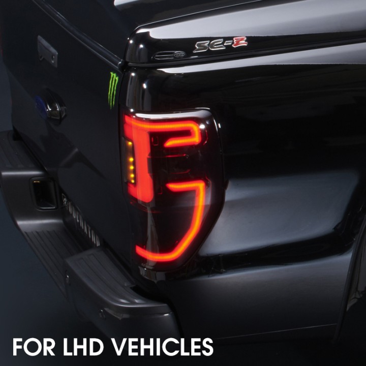 LED Tail Lights, Predator LHD Dynamic, Ford Ranger Double Cab / Extra Cab 2019 - 2022 - EDK.ro