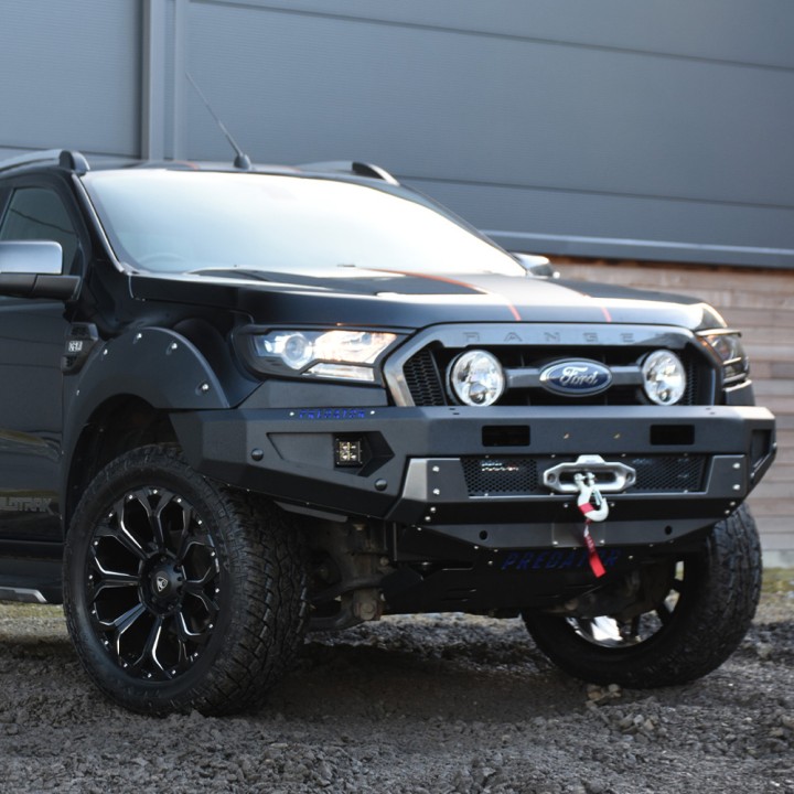 Bară Față cu Suport Troliu, Predator Față, Ford Ranger Limited / Stormtrak / Thunder / Wildtrak / Wolftrak / XL / XLT Cabină Dublă / Cabină Extra 2019 - 2022 - EDK.ro