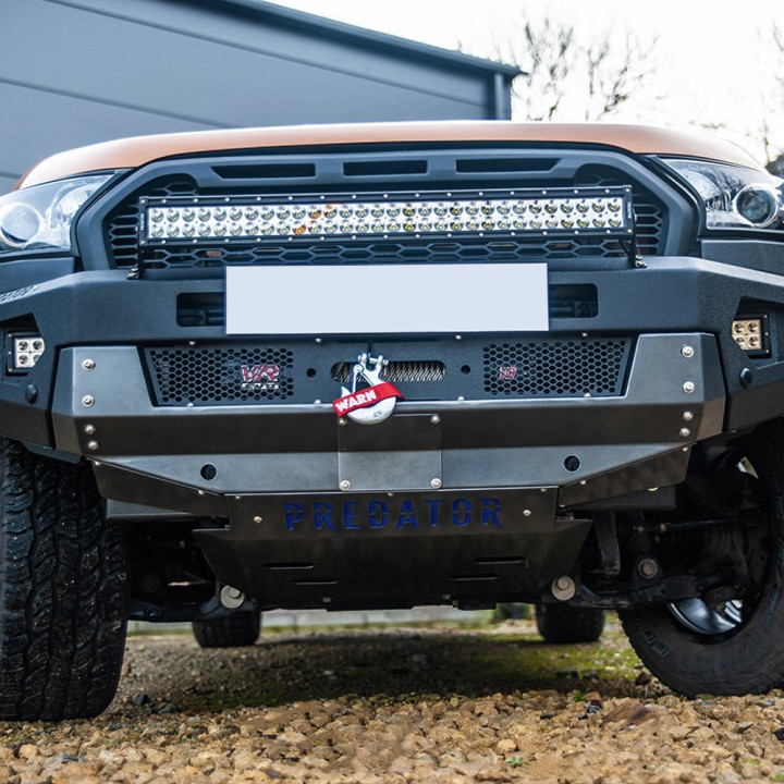 Front Winch Bumper, Predator Front, Ford Ranger Limited / Stormtrak / Thunder / Wildtrak / Wolftrak / XL / XLT Double Cab / Extra Cab 2019 - 2022 - EDK.ro