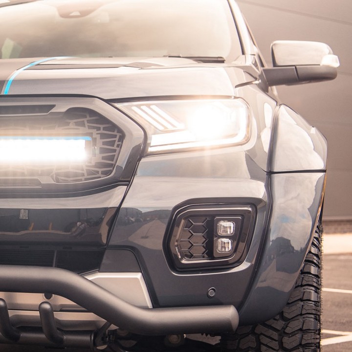 EC Approved LED Projector Integration Kit for Fog Lights, Predator, Ford Ranger Wildtrak Double Cab 2019 - 2022 - EDK.ro