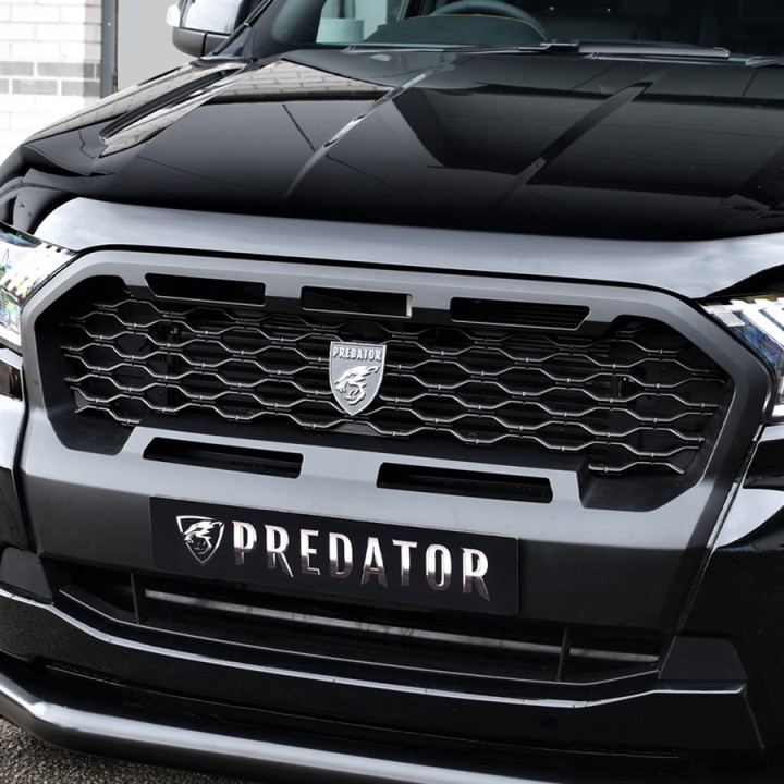 Front Grille, Predator Mesh, Color Gloss or Matt Black, Ford Ranger Wildtrak Double Cab 2019 - 2022 - EDK.ro