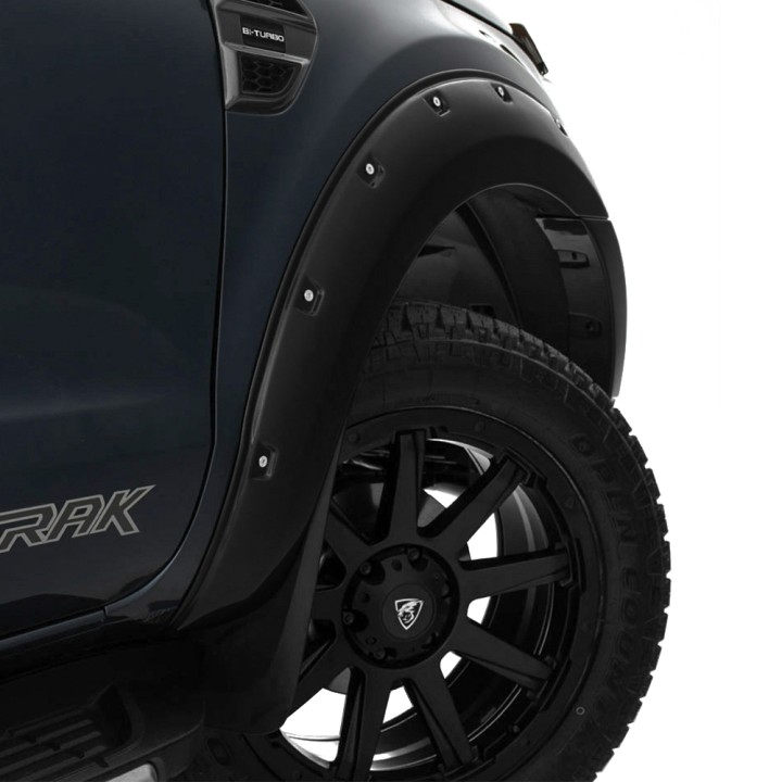 Fender Flares, Trux 6 Inch Extreme, Color Matt Black, Ford Ranger Double Cab 2019 - 2022 - EDK.ro
