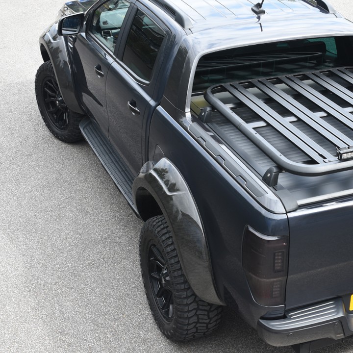 Extension, Predator Fibre Body Kit Ultra-Wide Wheel Arch S, Color Carbon, Ford Ranger Stormtrak / Wildtrak / Wolftrak Double Cab 2019 - 2022 - EDK.ro