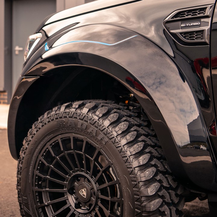 Extension, Predator Kit Ultra-Wide Wheel Arch Body Kit, Color Agate Black, Ford Ranger Double Cab 2019 - 2022 - EDK.ro